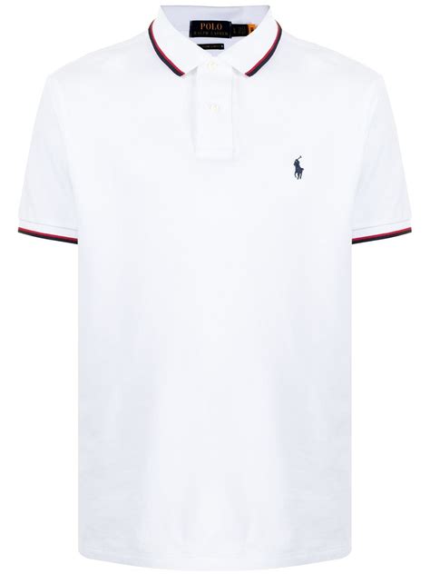 Polo Ralph Lauren Logo Embroidered Polo Shirt White Farfetch In