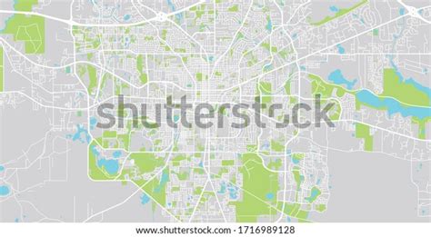 Urban Vector City Map Tallahassee Usa Stock Vector Royalty Free 1716989128