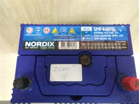 Аккумулятор, Nordix 46B19L, обратная (левое), 46 А.ч. китай, б/у, в ...