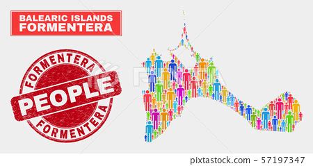 Formentera Island Map Population Demographics Stock Illustration