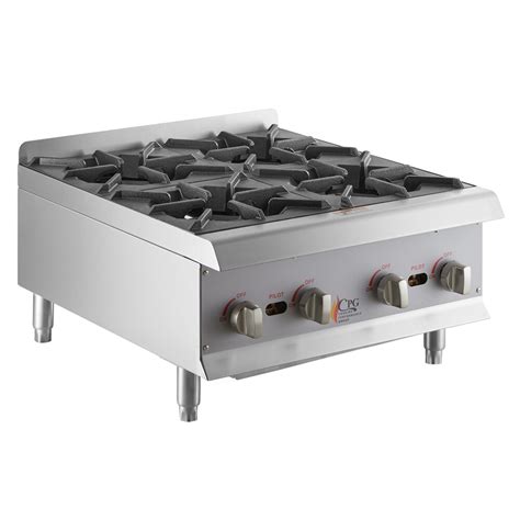 Cooking Performance Group Hp424 4 Burner Gas Countertop Range Hot Plate 88 000 Btu