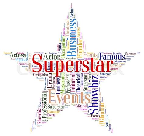 Superstar Word Representing Personality Stock Image Colourbox