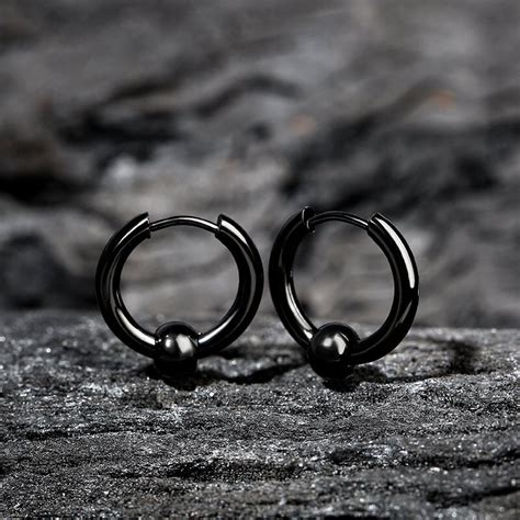 Jeulia Simple Men S Stainless Steel Hoop Earrings Jeulia Jewelry