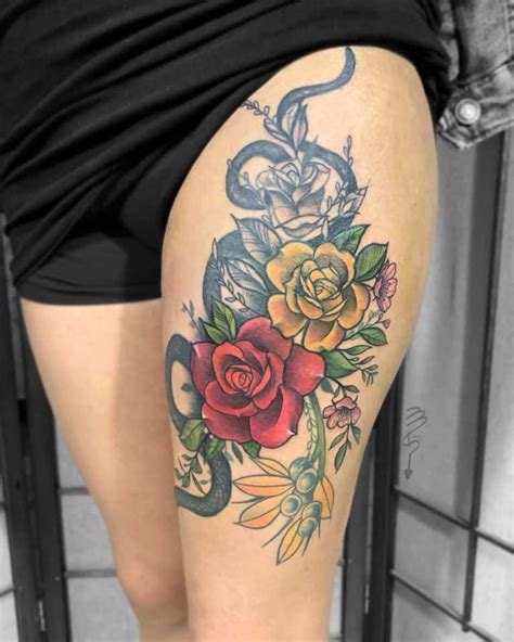 Top 91 Best Red Rose Tattoo Ideas [2020 Inspiration Guide