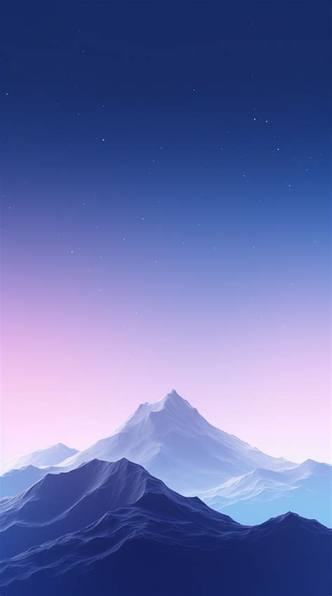 Mountain Night Sky Wallpaper