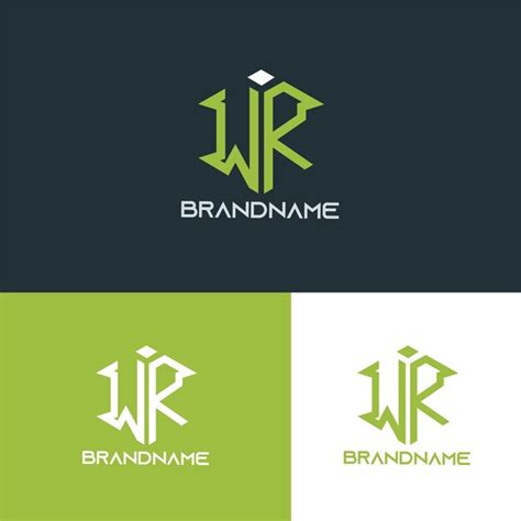 Premium Vector Modern Monogram Initial Letter Wr Logo Design Template