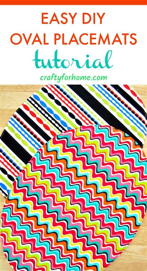 Oval Shaped Placemat Tutorial Easy Sewing Projects Placemats