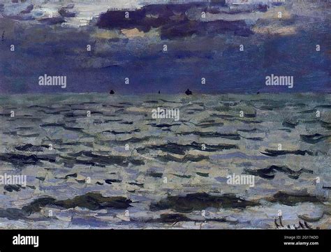 Claude Monet Seascape 1866 Stock Photo Alamy