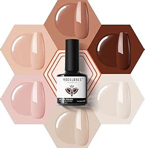 Modelones Gel Nail Polish Set Colors Nude Gel Polish Pink Neutral