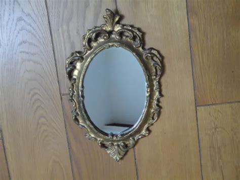 Superbe Petit Miroir Ancien De Style Louis Xv En Bois Dor A Voir Eur