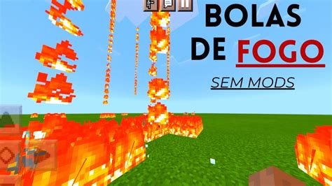 Como Jogar BOLAS DE FOGO No Minecraft PE SEM MODS YouTube