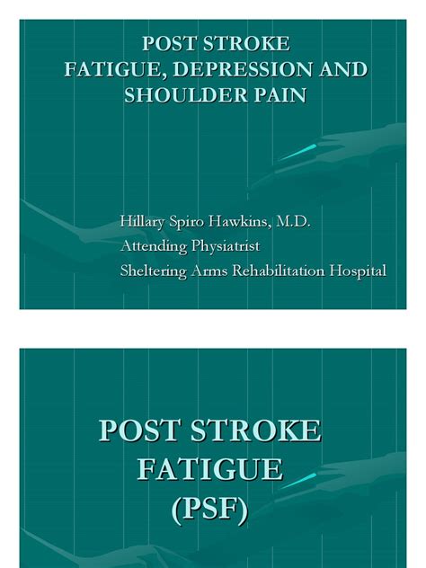 post stroke fatigue depression and shoulder pain | Antidepressant ...