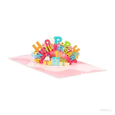 Carte de joyeux anniversaire 3D pour événements enfants COLAXI