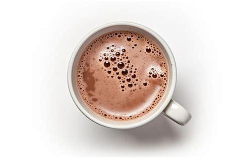 Premium AI Image A Cup Of Hot Chocolate With A White Background And A White Background