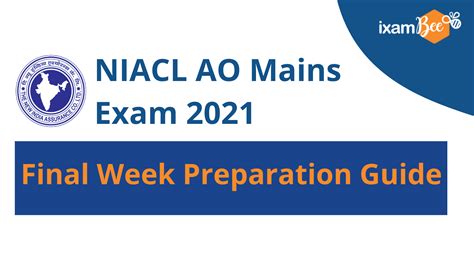 NIACL AO Mains 2021 Last Minute Tips For Revision