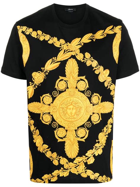 Versace Signature Greca Print T Shirt Black Farfetch