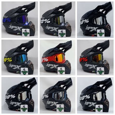 Jual Helm Jpx Full Face Helm Jpx Cross Fox Solid Polos Black Doff Dan