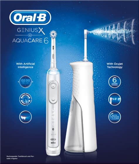 Oral B Aquacare Pro Expert Water Flosser Oral B Genius X