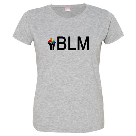 Womens Hashtag BLM Black Lives Matter LGBTQ Rainbow Gay Pride Tee Shirt Grey L Walmart