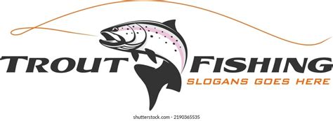 Rainbow Trout Fish Logo Unique Fresh Stock Vector Royalty Free