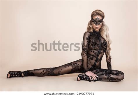 Sexy Blonde Woman Black Lace Erotic Stock Photo Shutterstock
