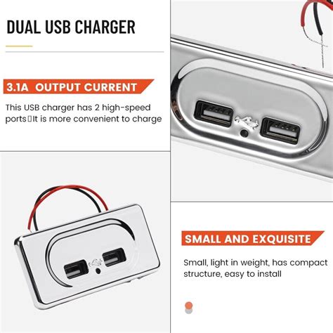 V Dual Usb Steckdose Zigarettenanz Nder Ladeger T F R Wohnmobile