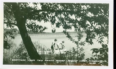 Pequot Lakes, MN, Long Lake, Twin Points Resort, ca 1940 | Ren Holland ...