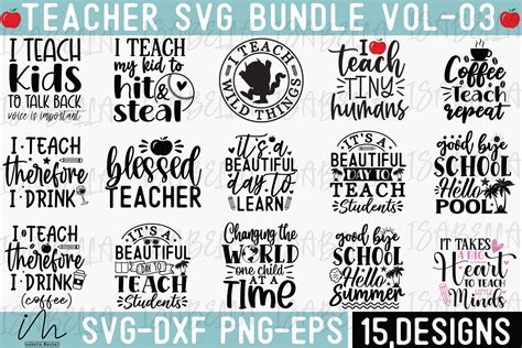 Teacher Svg Cut Files Bundle For Cricut Graphic By Isabella Machell