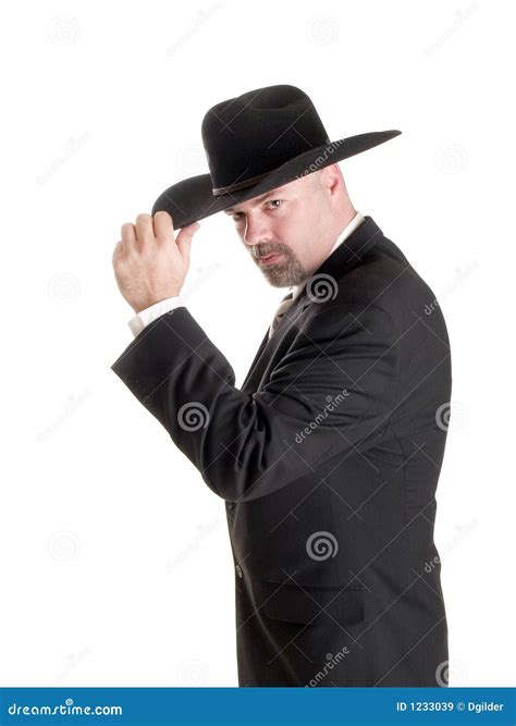 Cowboy Businessman Tipping Hat Stock Image Image Of Finance Fashion