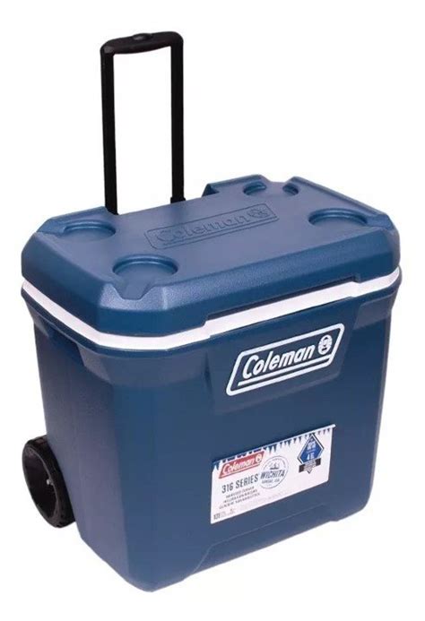 Hielera 65 Qt Con Ruedas Azul Camping Adventure