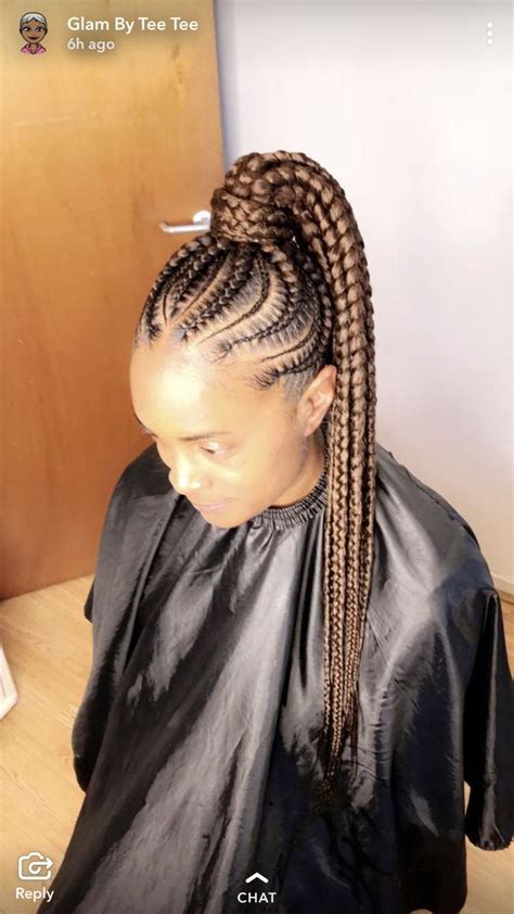 40 Stunning Stitch Braids Ponytail Cornrows Coils And Glory Feed In