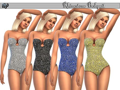 The Sims Resource Mp Rhinestone Bodysuit