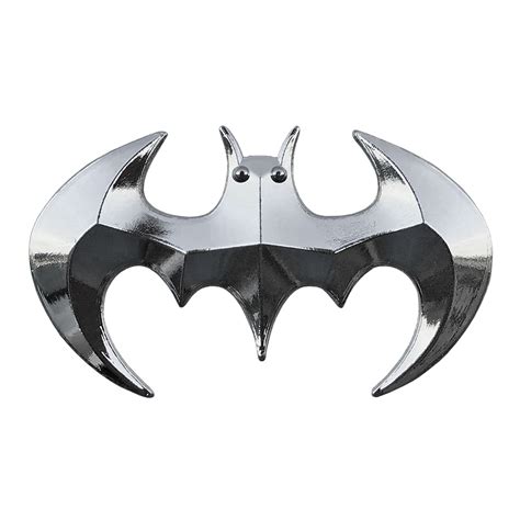 Batman Superhero Logo Car Chrome Badge (Silver)