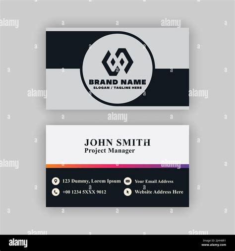 Simple Business Card Template Editable Resizable Vector Illustration