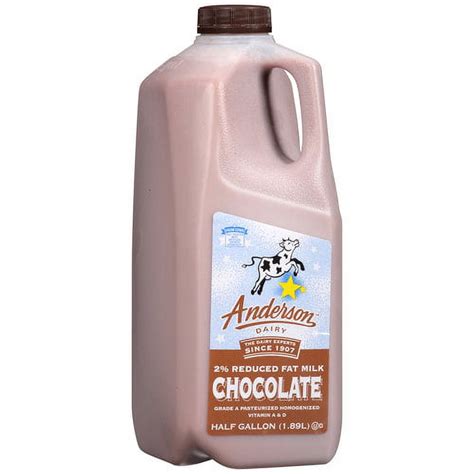 Anderson Dairy Reduced Fat Chocolate Milk Half Gallon Walmart