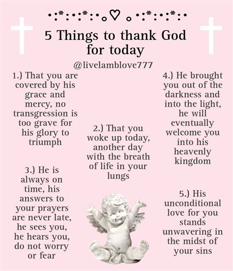 5 things to thank God for | Christian affirmations, Christian bible ...