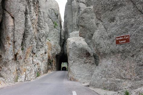 Needles Eye Tunnel In Custer State Park Custer South Dakota Stock