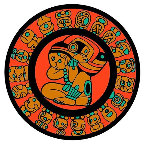 Mayan Calendar Calendario Maya Mexican Ts Sticker Glyphs Time