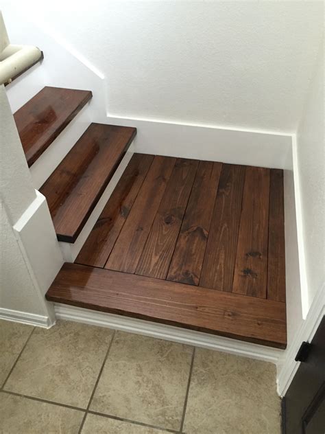 Replaced The Carpet On Our Stairs With Wood Diy Stairs Staircase