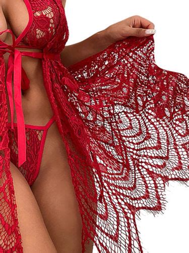 Women S Lace Sexy Lingerie Underwear Nightwear Babydoll Sleepwear Dress G String Ebay