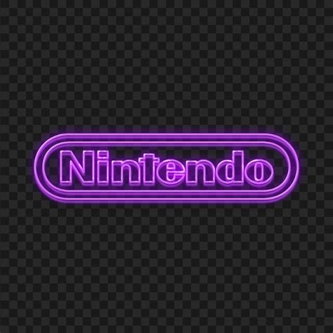 Download HD Nintendo Purple Neon Logo PNG | Citypng