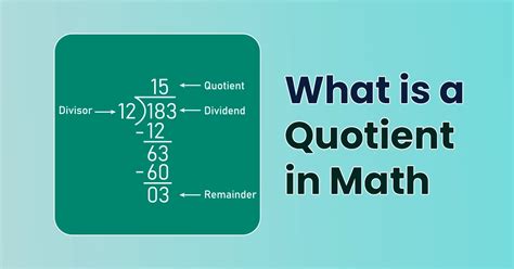 What Is A Quotient In Math Definition And Faqs