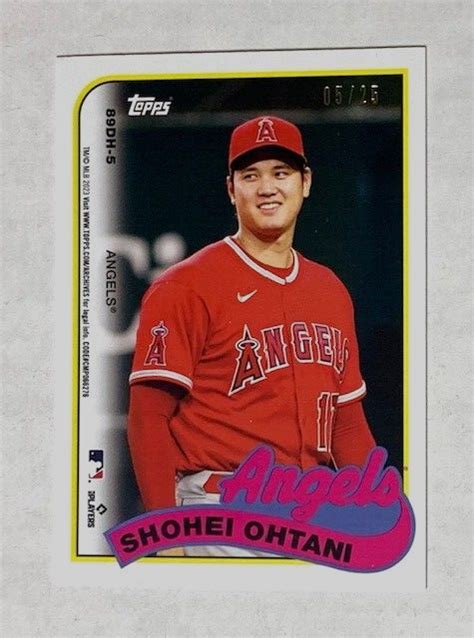 Shohei Ohtani Mike Trout Topps Archives Dh Sp Red