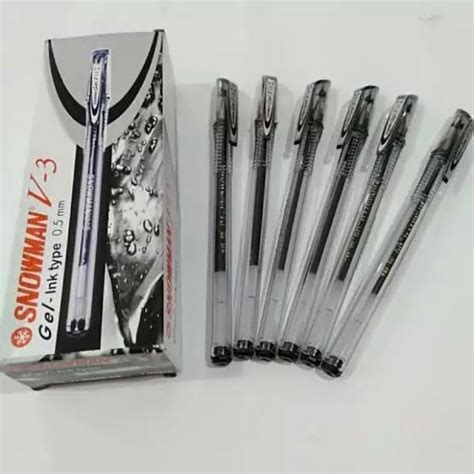 Jual PER PCS PULPEN SNOWMAN V 3 HITAM 0 5MM PULPEN SNOWMAN V3