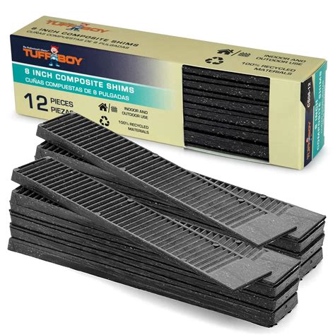 TUFFBOY 8 Composite Shims For Indoor Outdoor Use 12 Pack Heavy Duty