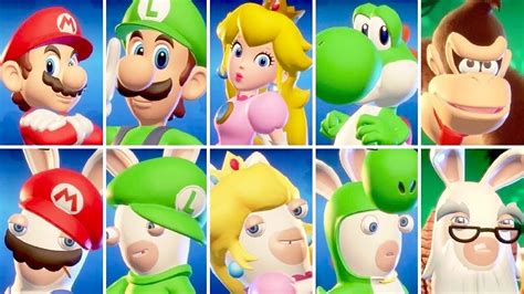 Mario Rabbids Kingdom Battle All Characters Dlc Included Youtube