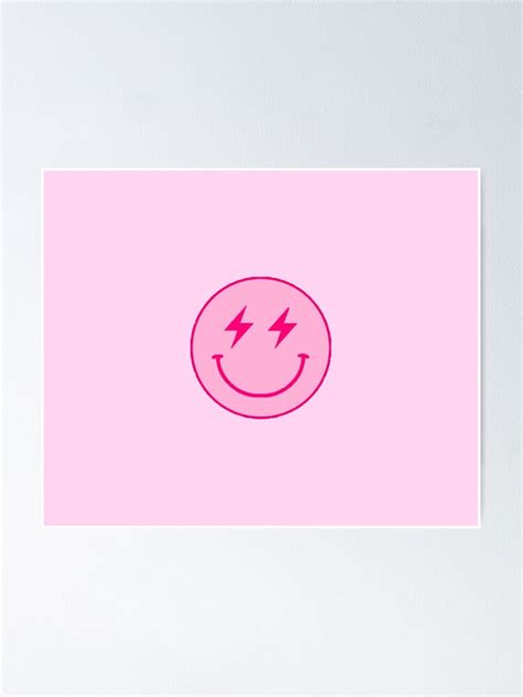 Pink Lightning Bolt Face Poster For Sale By Als10806 Redbubble