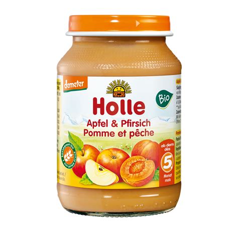 Holle Organic Demeter Baby Food Jar Apple Peach G Piccantino