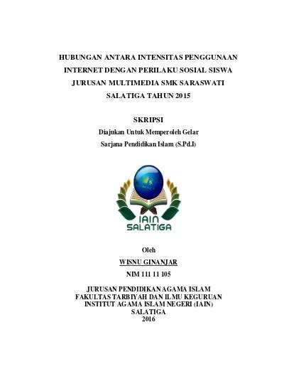 HUBUNGAN ANTARA INTENSITAS PENGGUNAAN INTERNET DENGAN PERILAKU SOSIAL