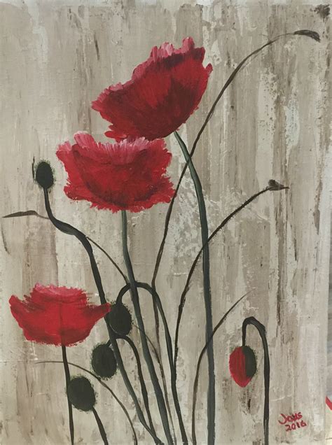 Poppy Flower Painting at PaintingValley.com | Explore collection of ...